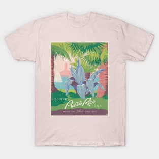 Discover Puerto Rico U.S.A. poster T-Shirt